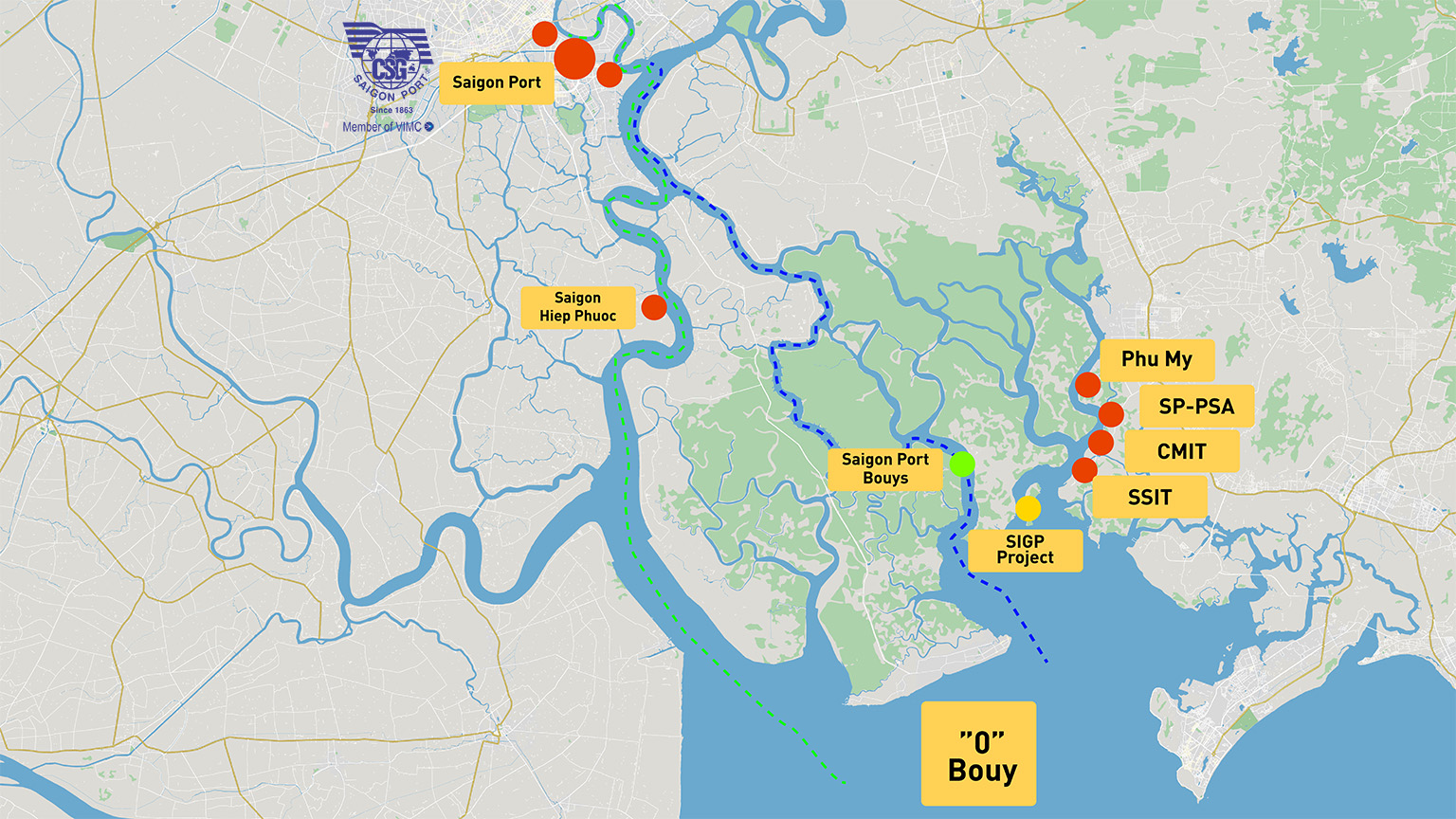 Saigon port map Ho Chi Minh City